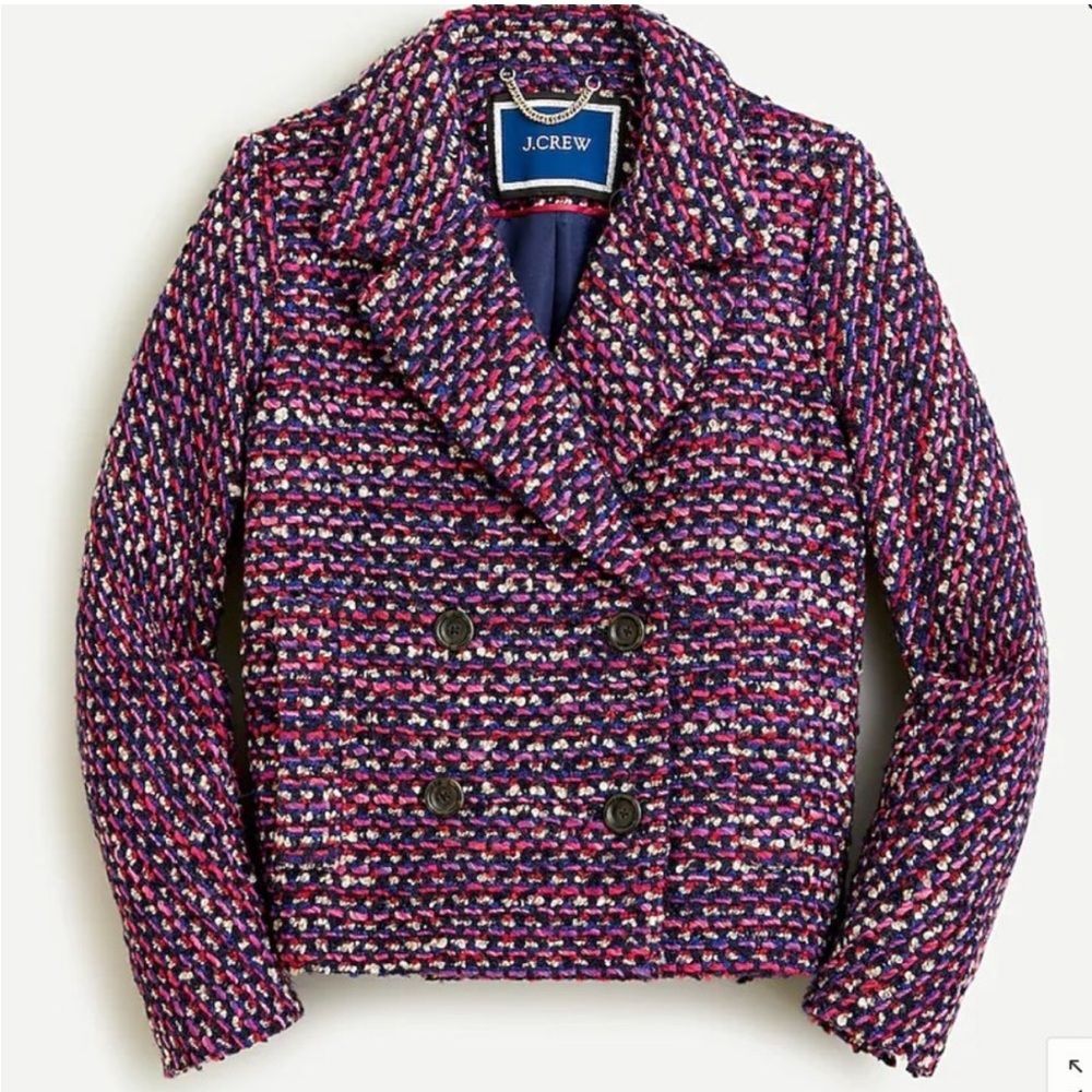 NWT J. Crew Lady Jacket in Italian Tweed Sz Medium